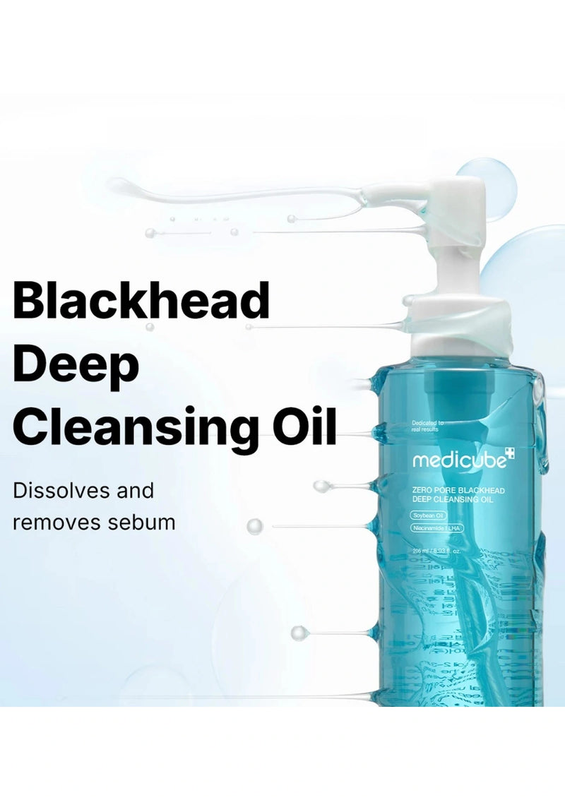 MEDICUBE Zero Pore Blackhead Deep Cleansing Oil – Pore Cleanser