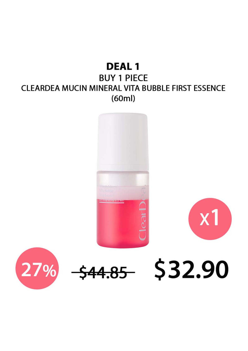 [CLEARDEA] Mucin Mineral Vita Bubble First Essence 60ml