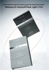 Two Molvany D-lockcell Pack Light/Pro packages on a light gray background with text about an intensive care line.
