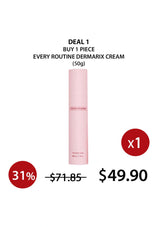 Pink bottle of Dermarix cream with promotional text on a white background