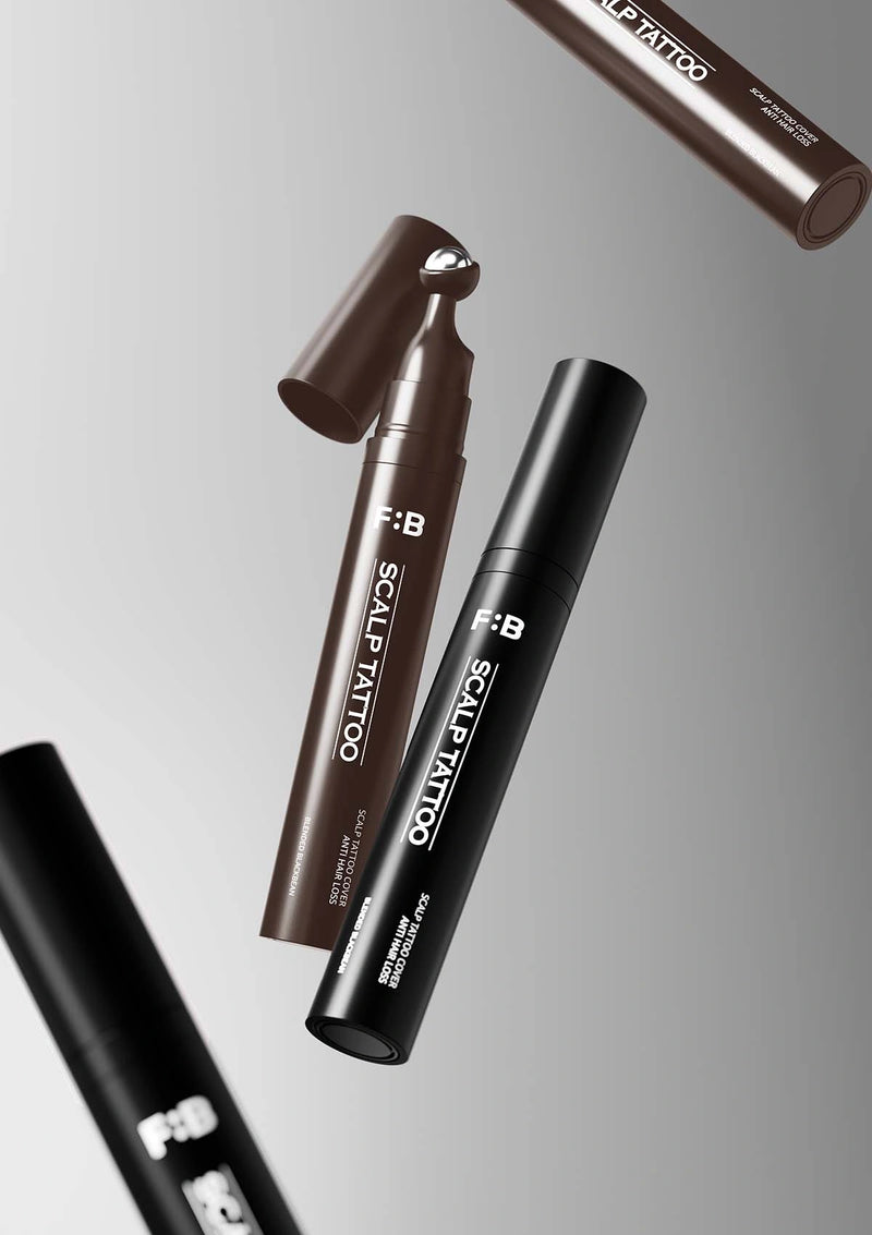 F8 Scalp Tattoo products on a gray background