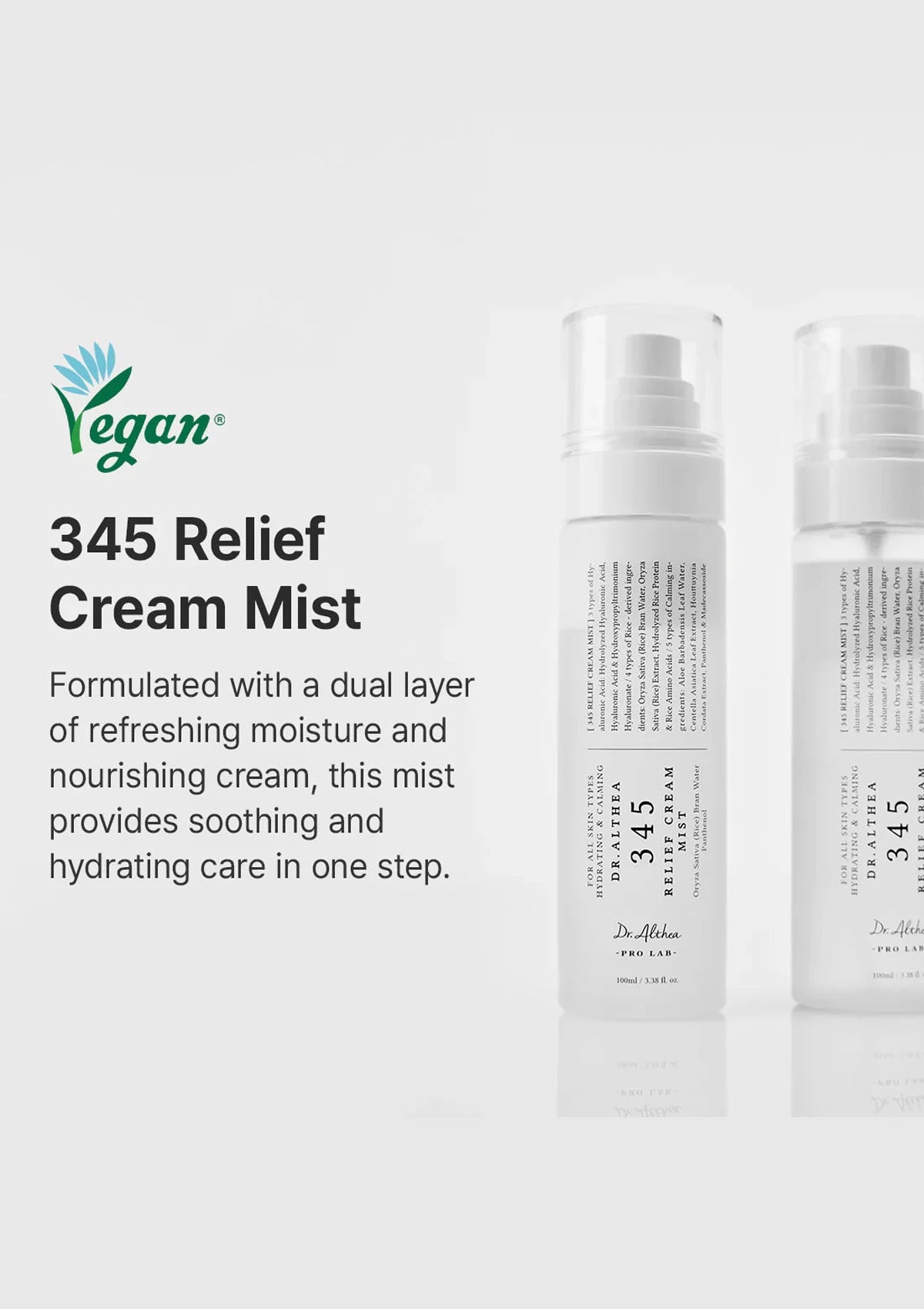 Dr.Althea 345 Relief Cream Mist 100ml | Korean Hydrating Facial