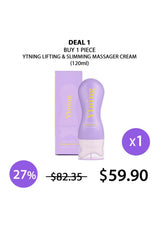 YTNING lifting & slimming massager cream with packaging on a white background