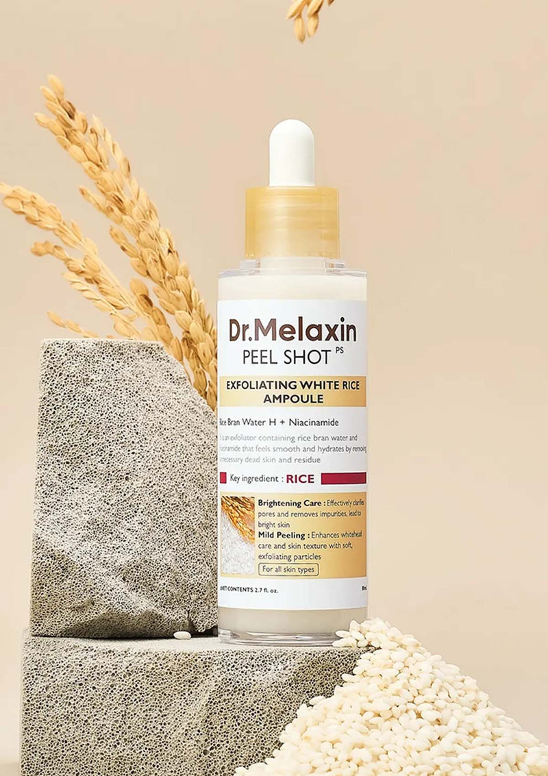 [DR. MELAXIN] Peel Shot Exfoliant White Rice Ampoule 80ml