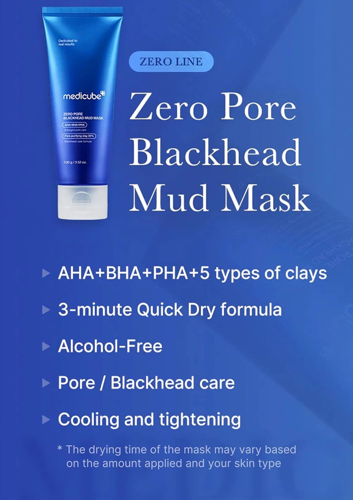 medicube スキンケアデバイス ブラック MEDICUBE Zero Pore Blackhead Mud Mask – Deep Pore Cleansing Mask