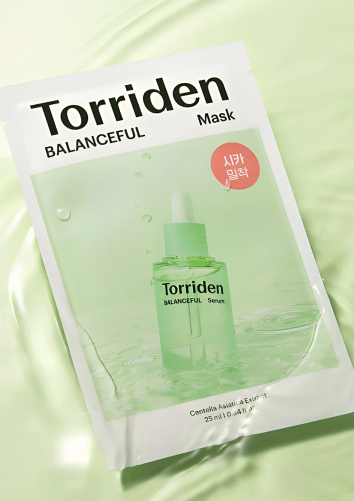 Torriden Balanceful Mask packaging on a light green background