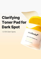 Open jar of Medicube Kojic Acid Turmeric Pad on a light background