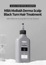 MBA MoBalA Derma Scalp Black Turn Hair Treatment bottle on a gray background