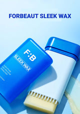 F:B Sleek Wax product with applicator on a light blue background