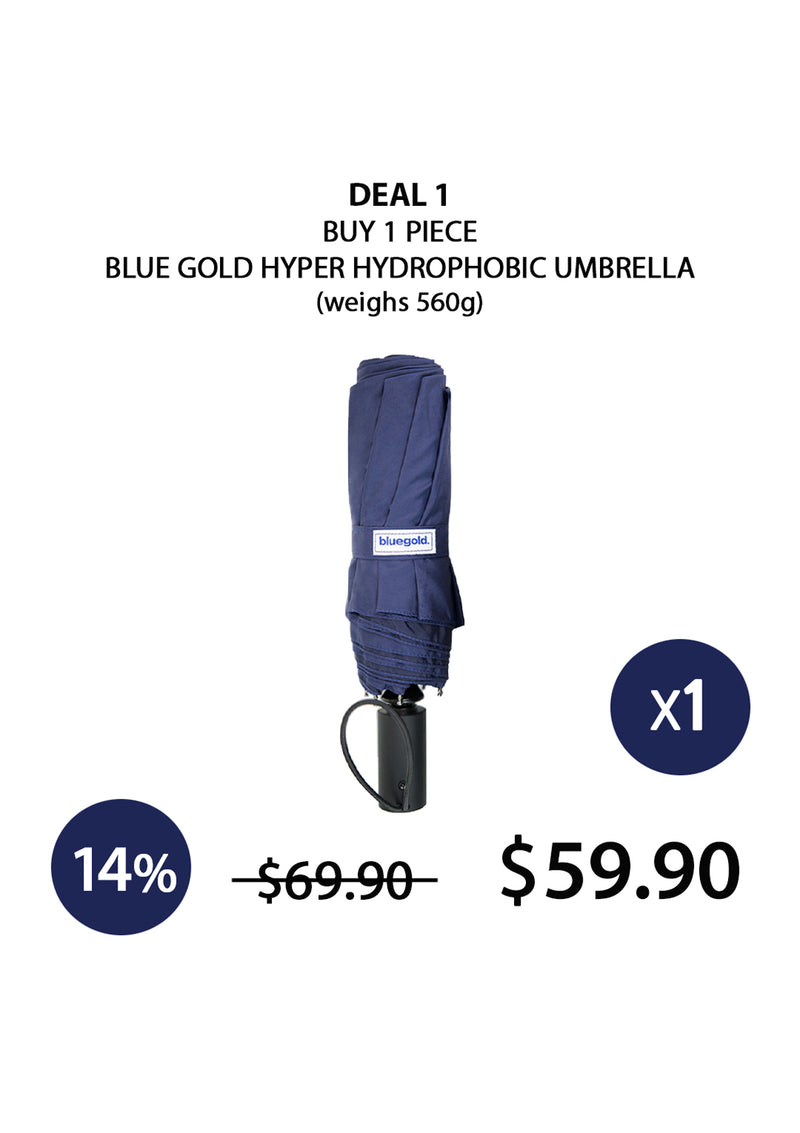 [BLUE GOLD] Hyper Hydrophobic Umbrella