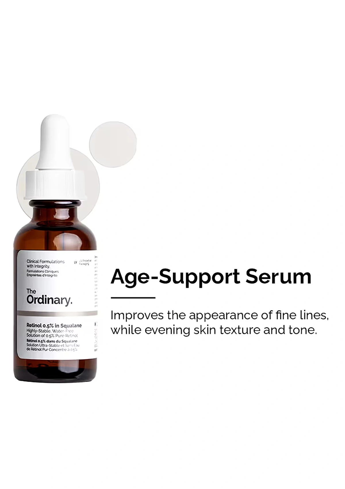 The Ordinary Age-Support Serum bottle on a white background