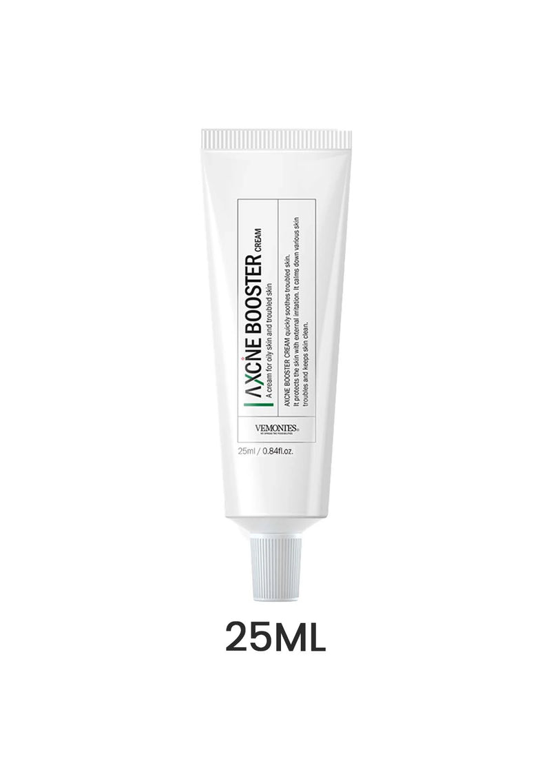 Tube of Acne Booster cream on a white background