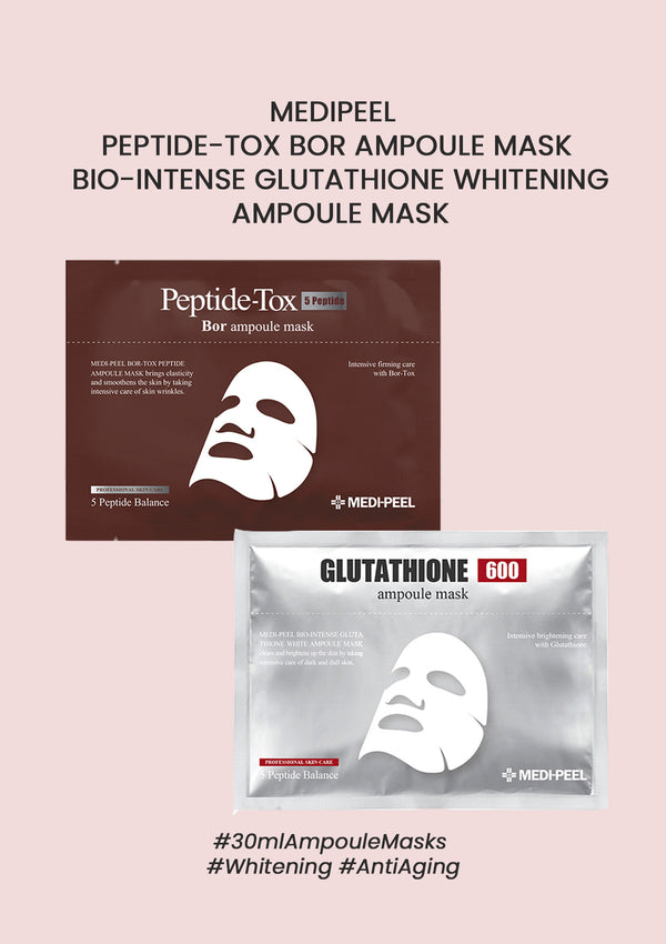 [MEDIPEEL] Medipeel Bio-Intense Glutathione Whitening Ampoule Mask | Medi-Peel Peptide-Tox Bor Ampoule Mask