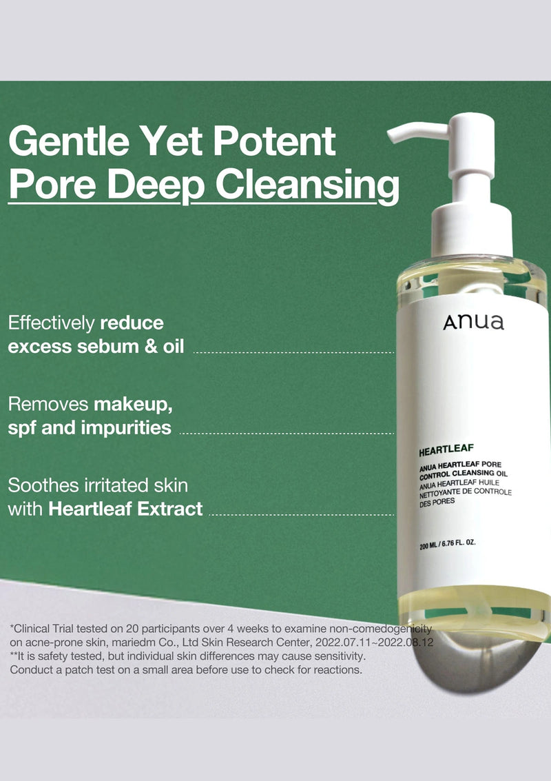 Anua pore deep cleansing product with text on a green background