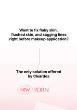 Promotional text for Cleardea PDRN solution on a white background with pink gradient.