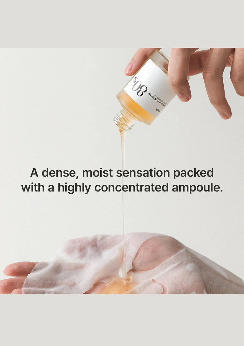 Hand pouring a concentrated ampoule into another hand on a light background