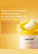 Open jar of Medicube Kojic Acid Turmeric Pad on a light background