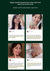 Product review截图 with user comments on a green background