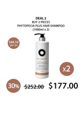 Promotional offer for Phytocopia Plus hair shampoo with a discount on buying two pieces.
