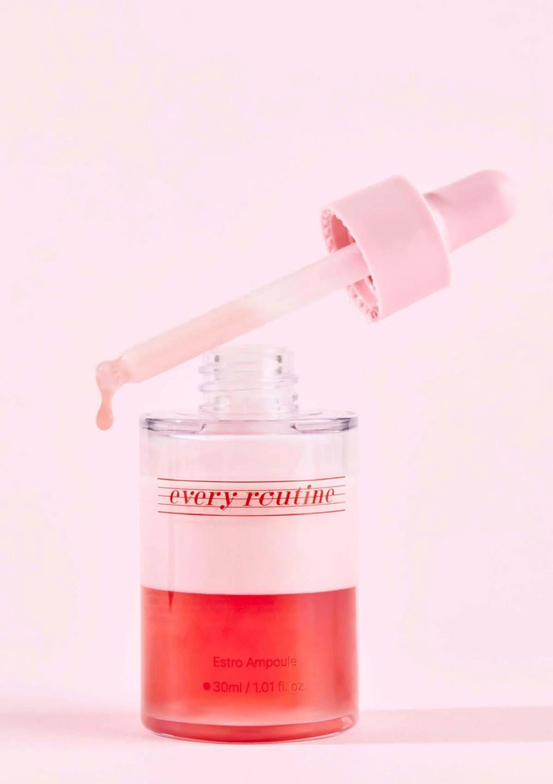 Skincare product with a pink background