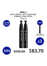 Promotional offer for FORBEAUT scalp tattoo products with pricing and quantity details.