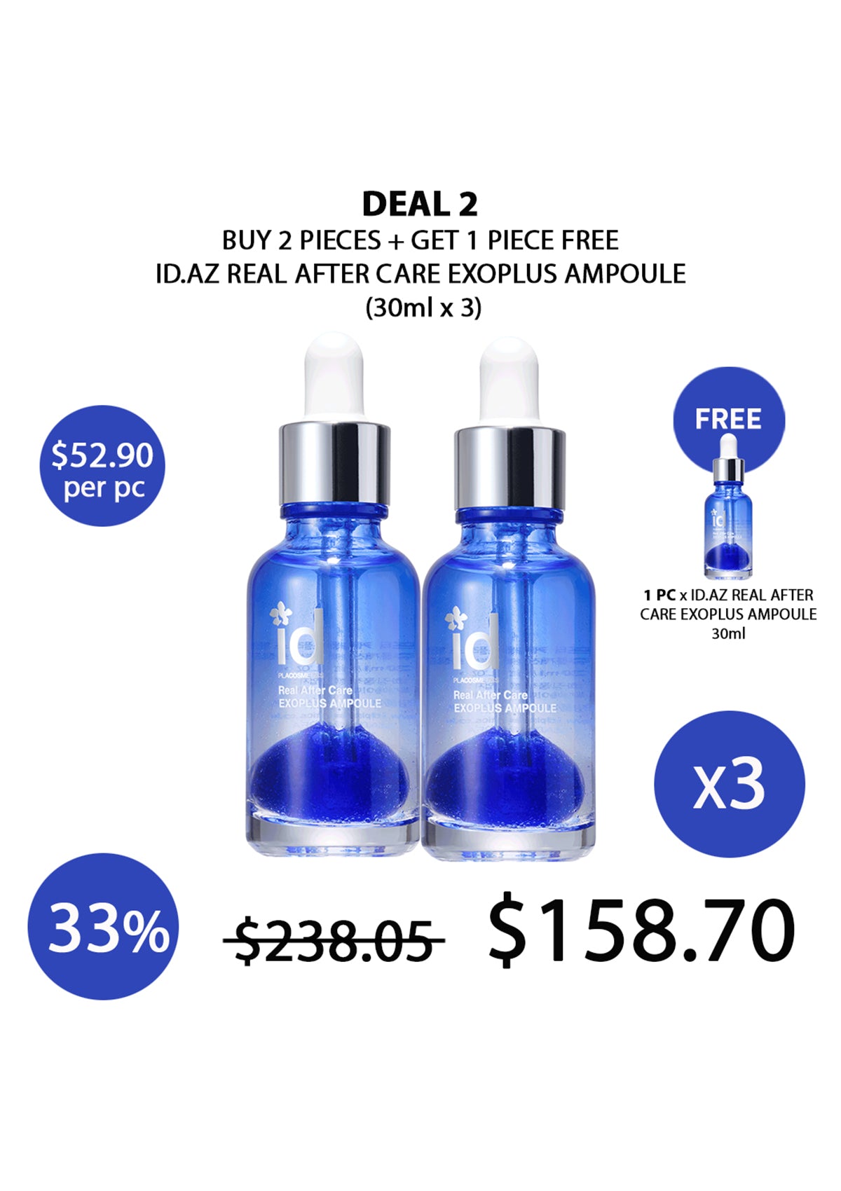 ID.AZ Real After Care Exoplus Ampoule – Repair & Recovery Support