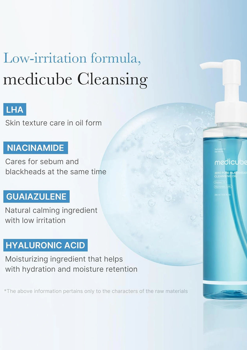 MEDICUBE Zero Pore Blackhead Deep Cleansing Oil – Pore Cleanser