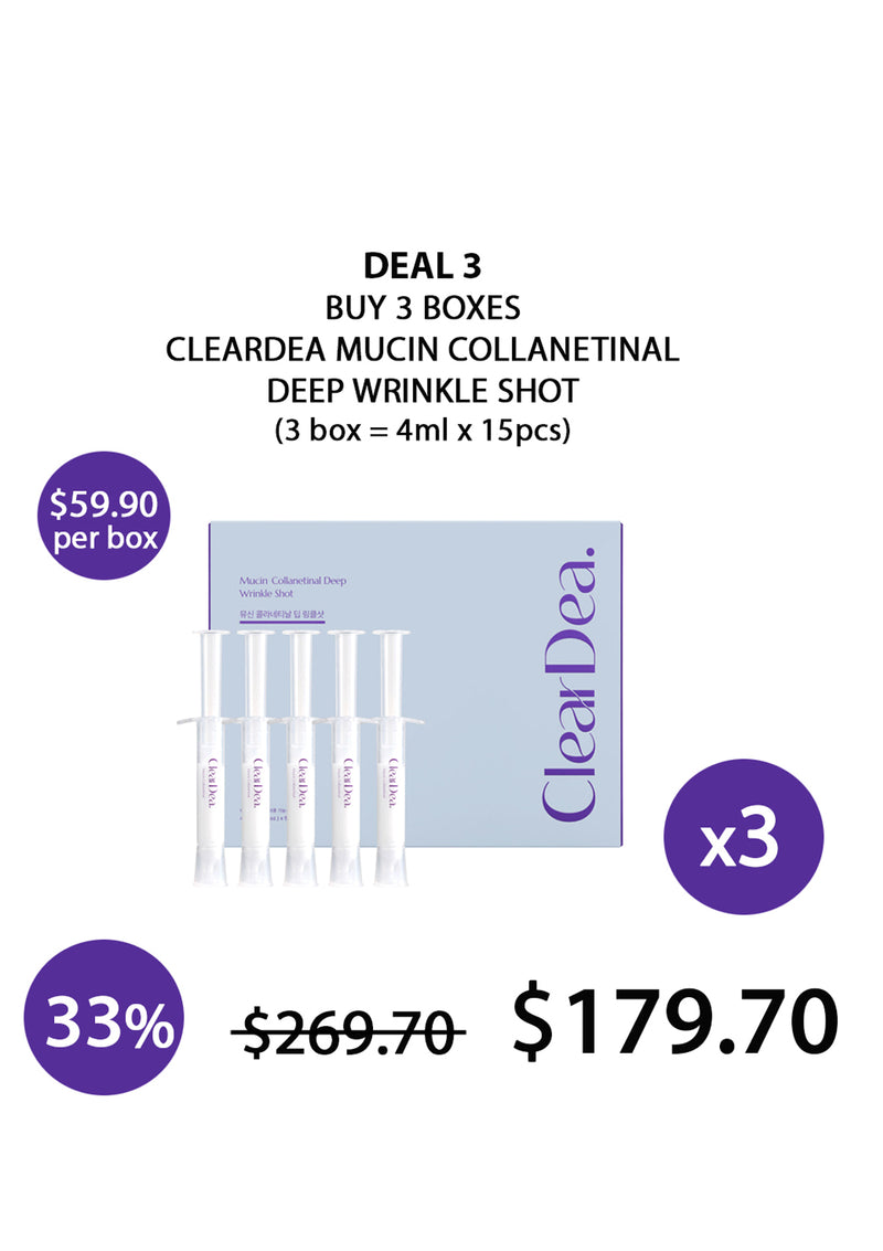 [CLEARDEA] Mucin Collanetinal Deep Wrinkle Shot (1 Box = 4ml x 5pcs)