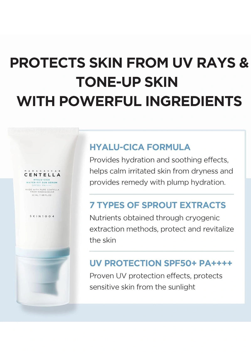 SKIN1004 Hyalu-Cica Water-Fit Sun Serum SPF50+ – COCOMO