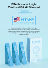 Fitany packaging with branding and product details on a light blue background