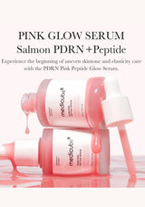 Medicube PDRN Pink Peptide Glow Serum with text on a white background
