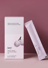 107 Aronia Vinegar collagen jelly packaging on a pink background