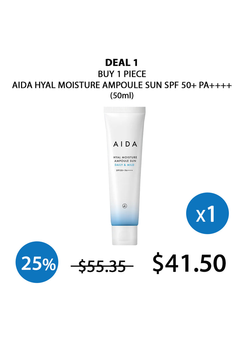 [AIDA] Hyal Moisture Ampoule Sun SPF 50+ PA++++ 50ml