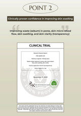 Clinical trial information for improving skin swelling and clarity with a focus on sebum waste reduction.