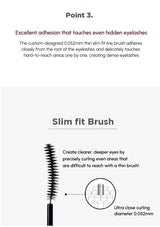 excellent adhesion that touches even hiddden eyelashes