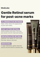 Medicube Gentle Retinol serum for post-acne marks with product packaging on a white background.