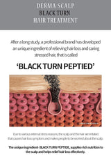 Advertisement for a hair treatment product with text and a close-up of a hair strand.