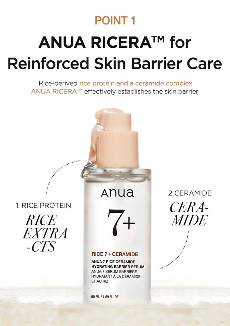 A ceramide-rich serum with rice extract to strengthen the moisture barrier, smooth texture and hydrate dry, sensitive skin.