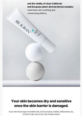 Rejuvenating skincare product with text about skin health and a damaged skin barrier.