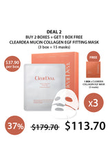 [CLEARDEA] Mucin Collagen EGF Fitting Mask (1 Box = 5 Masks)