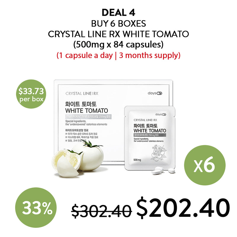 [DAYSON] Crystal Line RX White Tomato (1 Box = 500mg x 14 Tablets)