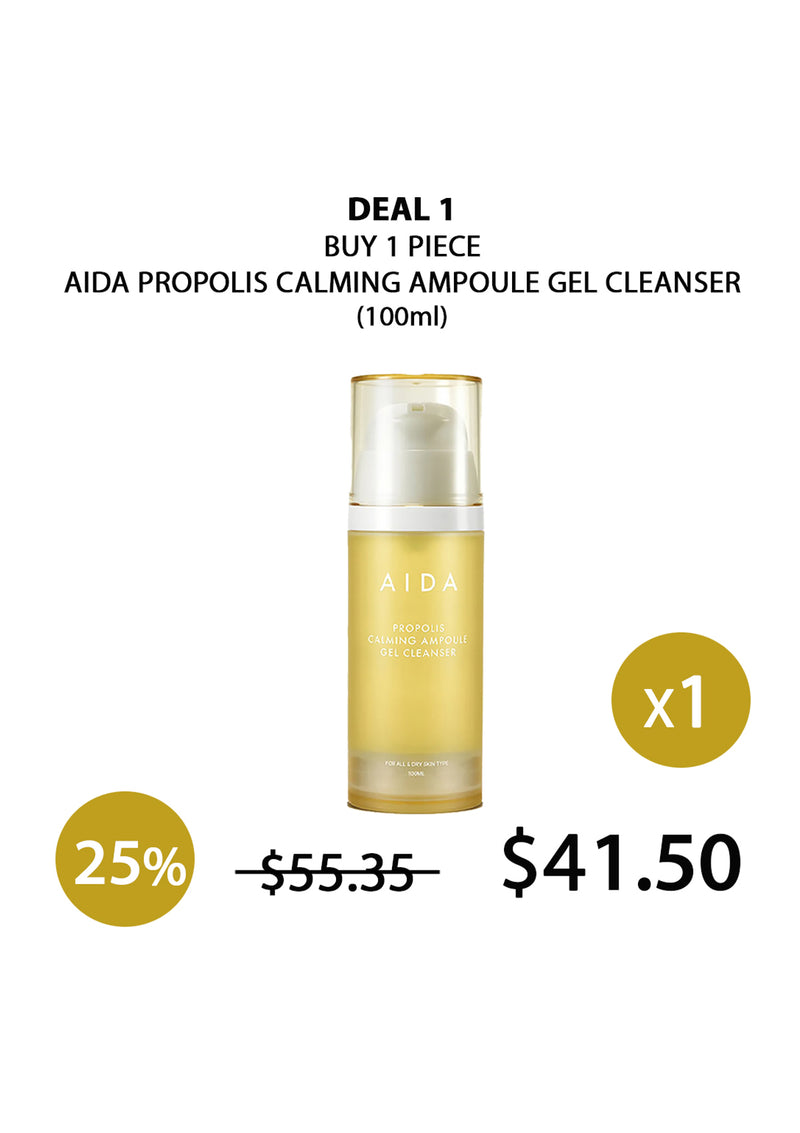 [AIDA]  Propolis Calming Ampoule Gel Cleanser 100ml