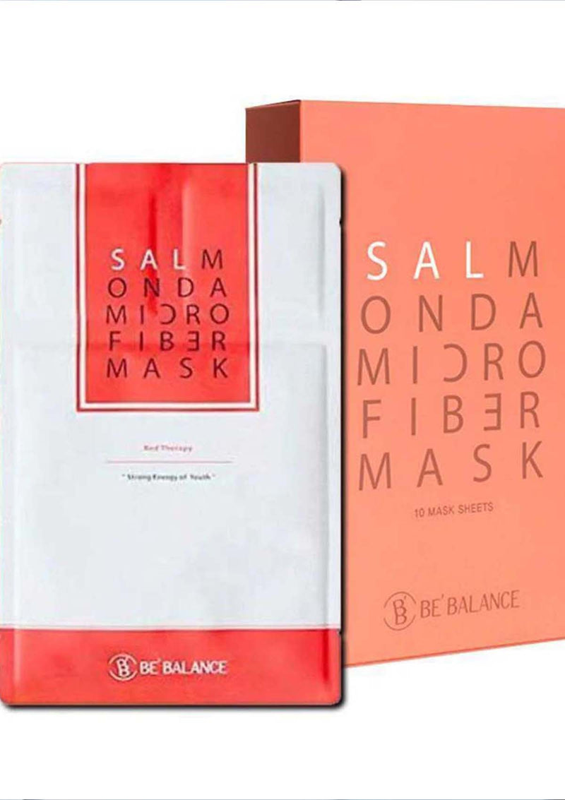 [BE'BALANCE] Salmon Da Microfiber Mask (1 Box = 30g x 10 Masks)