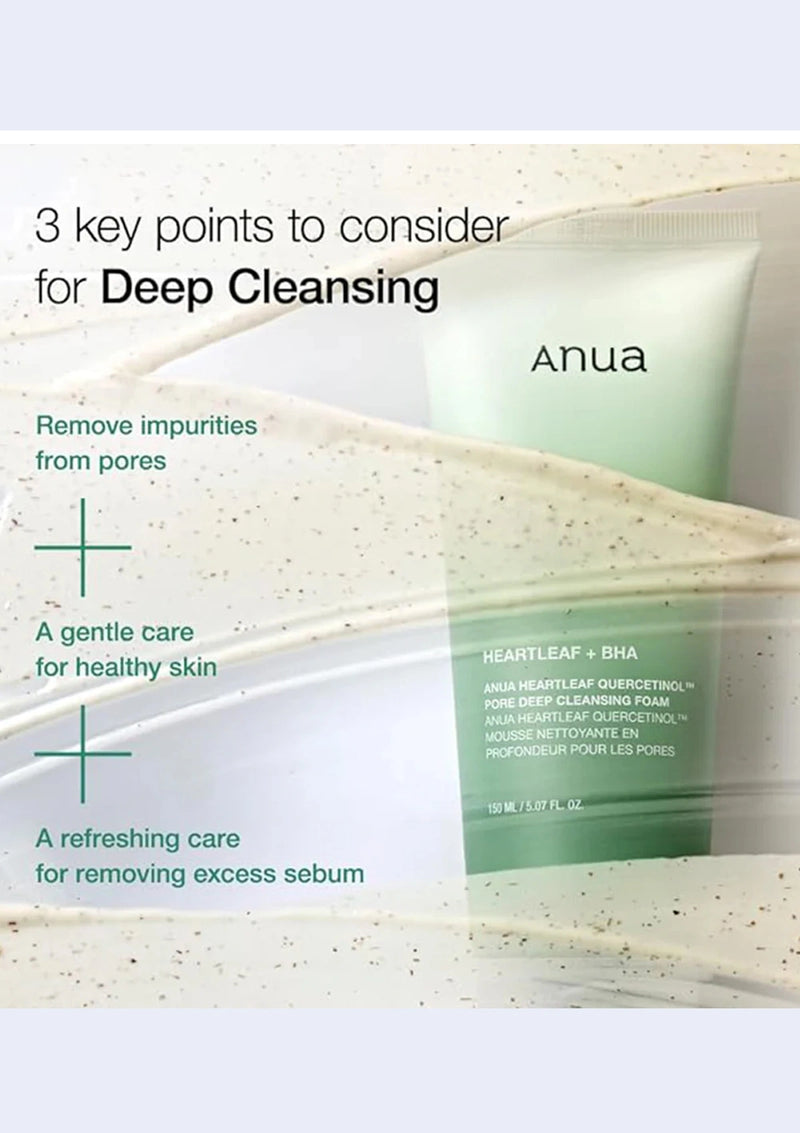 Anua deep cleansing product with text on a white background