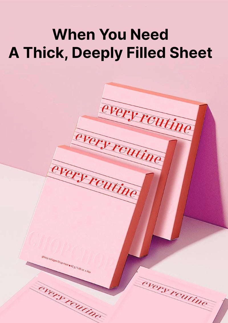 Pink 'every routine' sheets stacked on a pink background