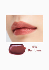 Lipstick shade 887 Bambam on a white background
