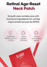 Retinal Age-Reset Neck Patch packaging with product details on a white background