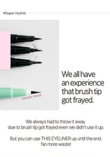 Eyeliners with text about brush tip fraying and a solution.