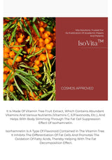 Product packaging with Vitamin Tree fruit extract and IsoVita branding.