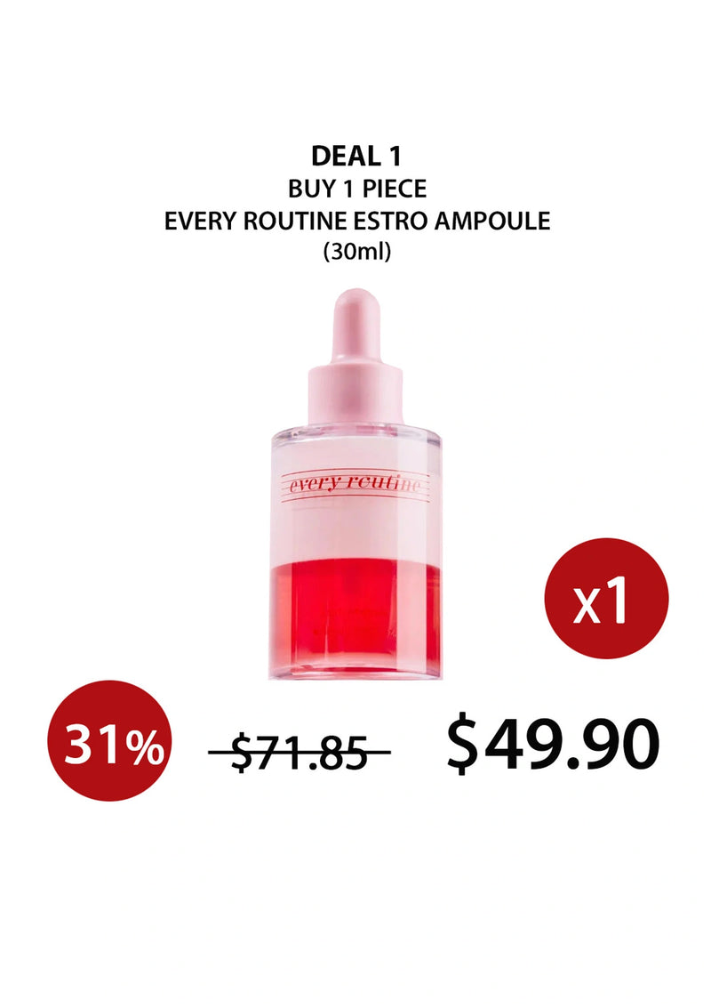 Promotional offer for a skincare product with a price reduction displayed.